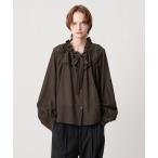 ショッピングリボン ブラウス シャツ 「AEWEN MATOPH」ギャザーリボンブラウス ‐ ウォッシャブル ‐ レディース