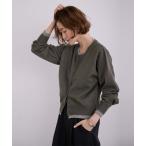 ショッピングオフィス カーディガン レイヤードニットカーディガン レディース