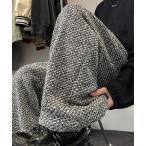 ショッピングワイドパンツ パンツ MIXツイードワイドパンツ レディース