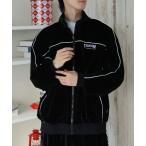 ショッピングTOKYO ジャージ 「THRASHER/スラッシャー」パイピングベロア トラックジャケット メンズ レディース