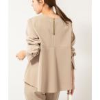 ブラウス シャツ 「セットアップ対応」ウォッシャブルストレッチギャババックフレアブラウス レディース