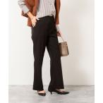 パンツ 「セットアップ対応」ウォッシャブルストレッチギャババックスリットパンツ レディース