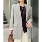 ショッピングツイード ジャケット テーラードジャケット シルクネップツイードオーバージャケット レディース