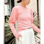 ショッピングパフスリーブ ニット セーター 「手洗い可能」リブパフスリーブプルオーバーニット レディース