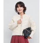 ショッピングコンビ カーディガン レースコンビニットブルゾン レディース