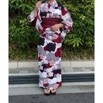 浴衣 「nonoc×merrylatteコラボ」ZOZO限定／二部式浴衣と帯1点(しわ兵児帯）と下駄の3点セット！ 着付け不要浴衣 しわ兵児帯付き レ