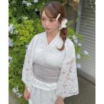 浴衣 「nonoc×merrylatteコラボ」ZOZO限定／4way浴衣と帯1点(兵児帯）の4点セット！  兵児帯付き レディース
