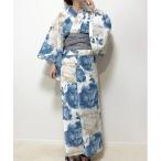 ショッピング兵児帯 浴衣 「nonoc×merrylatteコラボ」aikoセレクト／二部式浴衣と帯1点(兵児帯）と下駄の3点セット！  着付け不要浴衣　しわ兵児帯付き