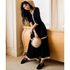 ショッピングラメ ワンピース ラメ入り配色カーデ風ドッキングワンピース