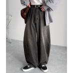 ショッピングヴィンテージ商品 ジーンズ 「Classical Origin」「シルエットで語る。」ブラスト加工カーブシルエットバレルレッグデニムパンツ／Blasted Curve