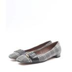 パンプス 「本革」ベルトデザインスクエアトゥパンプス