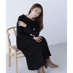 ワンピース アシメネックニットワンピース