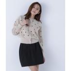 カーディガン ドットシャギーカーディガン レディース
