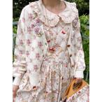 ショッピングローズ カーディガン ローズモチーフ使いジャガードニットカーディガン レディース