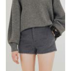 パンツ シャギーハイウエストショートパンツ レディース