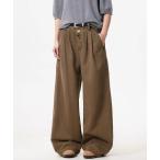 ショッピングカーゴ カーゴパンツ カラーボタンデザイン ワイドパンツ メンズ レディース