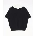 [GLOBAL WORK] короткий рукав вязаный M черный женский 