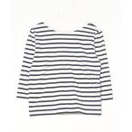 [Le Minor] окантовка рисунок трикотажный джемпер с длинным рукавом - голубой женский 