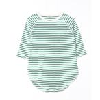 [FREAK'S STORE] окантовка рисунок трикотаж с коротким рукавом FREE белый женский 