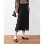 スカート シアーレイヤードスカート「ウエストゴム・通年素材」