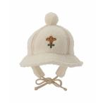 帽子 ハット 刺繍ポイントボア帽子 キッズ 子供 男の子 女の子