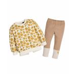 ショッピングセール ボトムス セットアップ 「セットアップ」ミューズフラワー起毛トップス＆パンツ キッズ 子供服 男の子 女の子