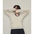 tシャツ シアーベロアホルターネックレイヤードロンT レディース