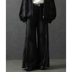 スウェットパンツ ジャージ 「ELLUV/エルヴ」ヴィンテージフェード&ダメージ加工 ジップギミックストレート/フレアスウェットパンツ メンズ レディ