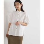 「NATURAL BEAUTY BASIC」 半袖ブラウス MEDIUM オフホワイト レディース