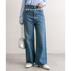 [mystic] обработка ботинки cut Denim брюки 1 голубой женский 