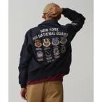 「AVIREX」 ジップアップブルゾン M ネイビー メンズ