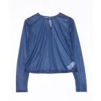 [JEANASIS] трикотажный джемпер с длинным рукавом FREE темно-синий женский 