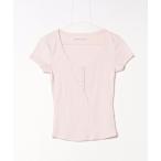 ショッピングAbercrombie 「Abercrombie&Fitch」 刺繍半袖カットソー S ピンク レディース