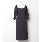 「HARDY NOIR」 7分袖ワンピース 38 ブラック レディース