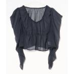 [Kastane] в клетку длинный рукав блуза S голубой женский 