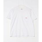 「DANTON」 ワンポイント半袖Tシャツ - ホワイト レディース