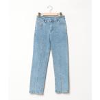 [LAC-VERT] обработка Denim брюки MEDIUM голубой женский 