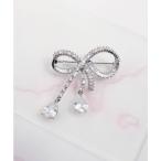 ブローチ キュービックリボンモチーフブローチ「安田美沙子さん着用」キュービックリボンモチーフブローチ レディース