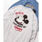 ショッピングミッキー トレーナー スウェット 「DISNEY/ディズニー」ミッキーマウス＆ミニーマウス　裏毛サガラ刺繍BIGサイズスウェット レディース メンズ