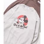 ショッピングミッキー トレーナー スウェット 「DISNEY/ディズニー」ミッキーマウス　裏毛プリントスウェット(BIGシルエット) レディース メンズ
