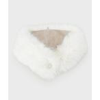 ストール マフラー ビジュー付きフェイクファーティペット レディース