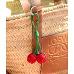 ショッピングさくらんぼ チャーム 編み込みPUレザーチェリーチャーム レザーチャーム さくらんぼ チェリー レディース メンズ