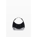 ショッピングスタッズ ショルダーバッグ バッグ 小さなスタッズ付きスネークバッグ レディース