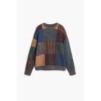 セーター ニット パッチワークの厚