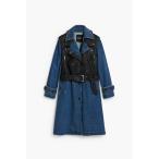 ショッピングトレンチコート トレンチコート コート デニムの取り外し可能なトレンチコート レディース