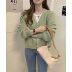 カーディガン 透かし編み模様ニッ