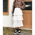 スカート ティアードフリルスカー
