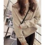 ニット セーター ドロップショルダ