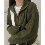 ニット セーター ハーフジップケー