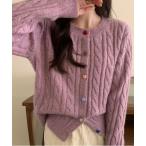 カーディガン ハートモチーフボタ